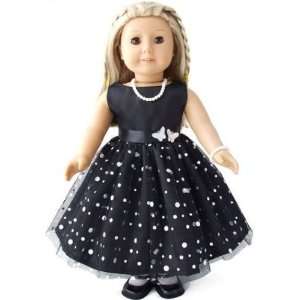  Beautiful Black Party Dress for 18 Dolls Like American Girls 