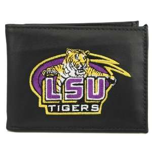  LSU Tigers Black Leather Billfold: Sports & Outdoors