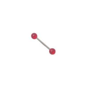 16G MICRO STRAIGHT UV ACRYLIC BALL BARBELL 16g 5/8~16mm UV Dk. Blue 