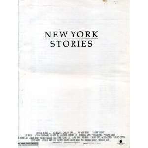  New York Stories Press Kit Segments Directed by Martin 