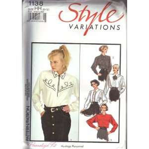   Variaonts Blouse Shirt Pattern 1138 Size HH 6 12: Everything Else