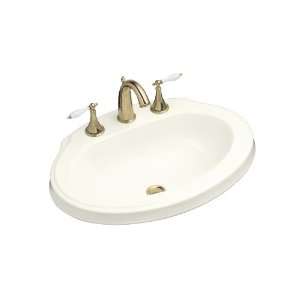  KOHLER K 2329 4 96 Leighton Self Rimming Lavatory, Biscuit 