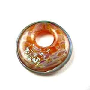   Handmade Caramel Boro Glass Disc Shaped Bead: Arts, Crafts & Sewing
