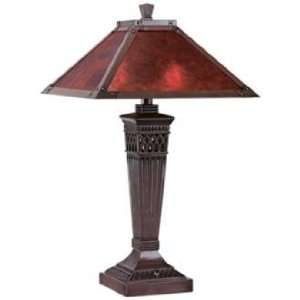  Branson Aged Bronze with Mica Shade Table Lamp: Home 