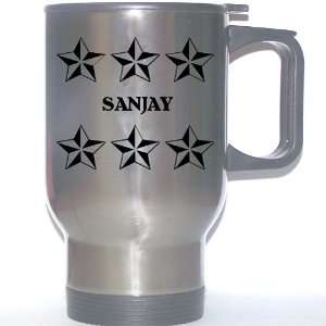  Personal Name Gift   SANJAY Stainless Steel Mug (black 