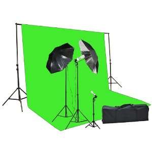  Chromakey Green Screen Kit 1000 Watt Video Lighting Kit 