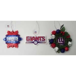  3 Pack Ornaments Giants   New York Giants Sports 