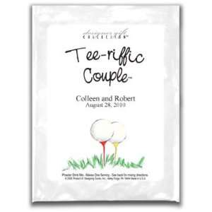 Cocoa Wedding Favor   Tee riffic Couple   Two Golf Balls on Tees