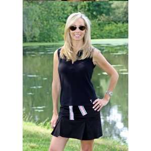  Golftini Black Pleat Ladies Golf Skort: Sports & Outdoors