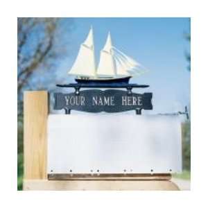   Mailbox One Line Sign with Schooner Ornament (02610): Home & Kitchen