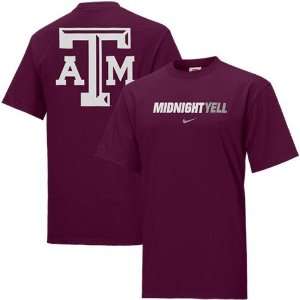   Nike Texas A&M Aggies Maroon Rush the Field T shirt