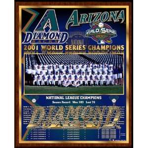  Arizona Diamondbacks Healy Plaque   2001 World Series 