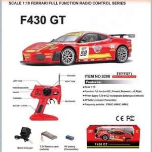  Remote Control Ferrari F430 Gt 1/10 Scale Rc Red 