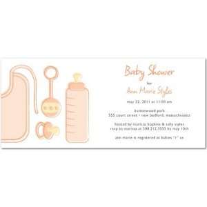  Baby Shower Invitations   Sweet Stuff Tangerine By Studio 