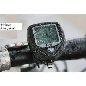   black lcd waterproof wireless multifunctional bicycle odometer bike
