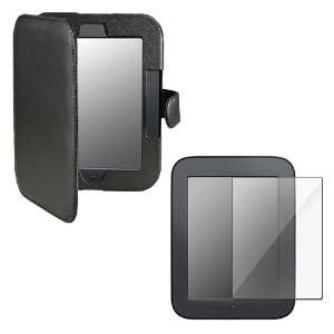  Black Leather Case with FREE Reusable Screen Protector for 