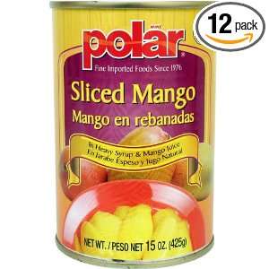 MW Polar Foods Sliced Mango, 15 Ounce Cans (Pack of 12)  