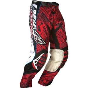  Evolution Mens MX Motorcycle Pants   Red/Black / Size 28S: Automotive
