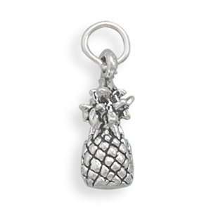   Sterling Silver Pineapple Charm Measures 16x6mm   JewelryWeb: Jewelry