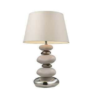  Mary Kate and Ashley Elemis White Stone Table Lamp: Home 
