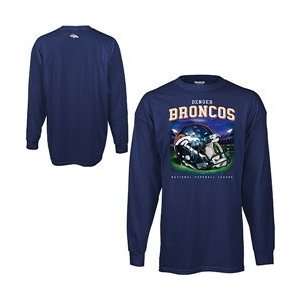 Reebok Denver Broncos Reflection Eternal Long Sleeve T Shirt   Denver 