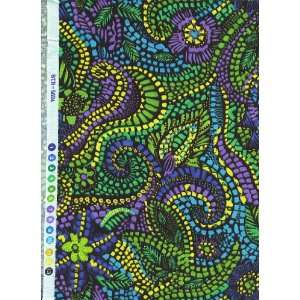  Blank Quilting Mosaic Mambo African Colorful 5624 Electric 