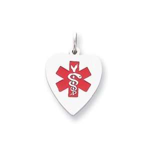   Heart Enamel Engraveable Medical Jewelry Pendant   JewelryWeb Jewelry