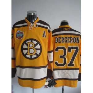   #37 Yellow NHL Boston Bruins Hockey Jersey Sz54: Sports & Outdoors