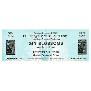    January 14th 2007 Gin Blossoms Full Concert ticket 