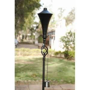  72 Inch Black Matte Conical Outdoor Tiki Torch (set Of 6 
