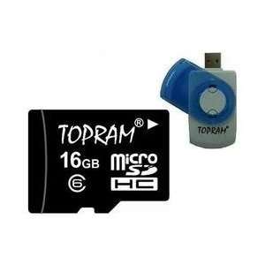  TOPRAM 16GB microSD microSDHC 16G Memory Card Class 6 with 