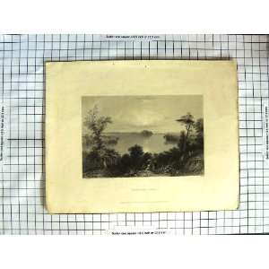  America Bartlett 1837 View Saratoga Lake Engraving