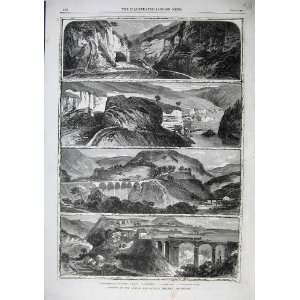  1863 Buxton Matlock Railway Train Tunnel Weydale Hills 