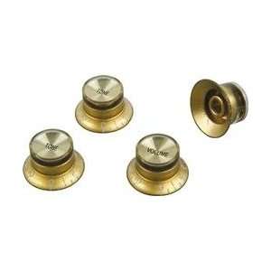   US Les Paul Style Top Hat Knob Set of 4, Gold Musical Instruments