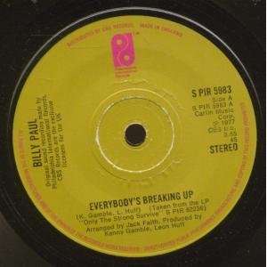 EVERYBODYS BREAKING UP 7 INCH (7 VINYL 45) UK PHILEDELPHIA 