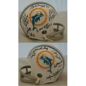 1972 Miami Dolphins Autographed Team Signed Mini Helmet w/9 signatures 