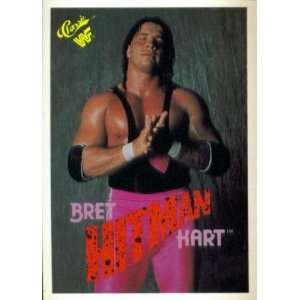 1990 Classic WWF Wrestling Card #37 : Bret Hitman Hart:  