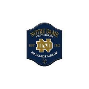  Notre Dame Pub Style Billiard Parlor Sign 18W x 14L 