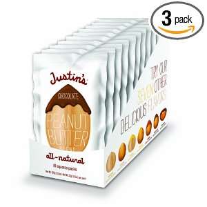 Justins Nut Butter Chocolate Peanut Butter, 10, 1.15 ounce Squeeze 