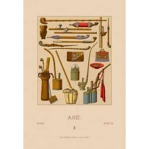  Asian Pipes   12x18 Framed Print in Black Frame (17x23 