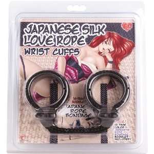  Japanese Silk Love Rope™ Wrist Cuffs, Black: Health 