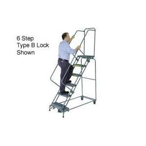  Grip 24W 5 Step Steel Rolling Ladder 21D Top Step: Home 
