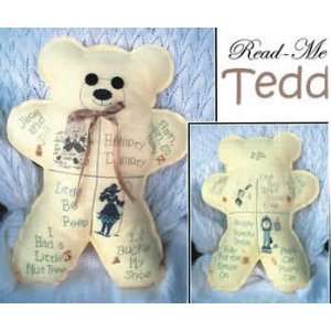  Read Me A Rhyme Teddy (cross stitch) Arts, Crafts 