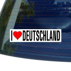  I Love Heart DEUTSCHLAND   Germany Window Bumper Sticker 