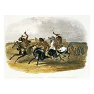  Horse Racing of Sioux Indians Near Fort Pierre Art Giclee 