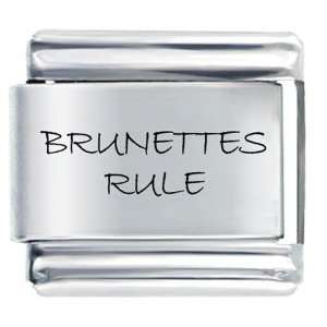  Hair Brunettes Rule Gift Italian Charm Pugster Jewelry