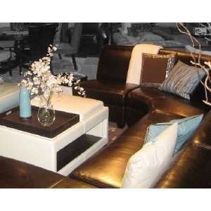   Leather Jamie 3 Piece Sectional Orient Express Sofas: Home & Kitchen