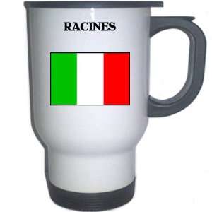  Italy (Italia)   RACINES White Stainless Steel Mug 