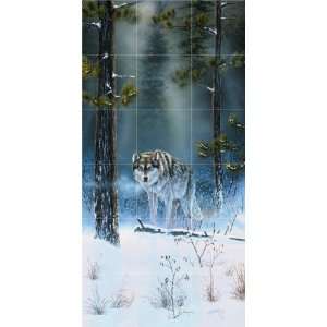  The Shadow Hunter by Rick Kelley Tile Mural 12.75 x 25 