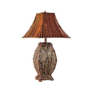   Lamp, Bali Collection Finish with Bali Rattan Wood Shade, 31 Inch